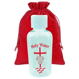 Westmon Works Holy Water Bottle Set with Mini Plastic Vessel Pack Empty Container for Travel Carry Bag and Prayer Card