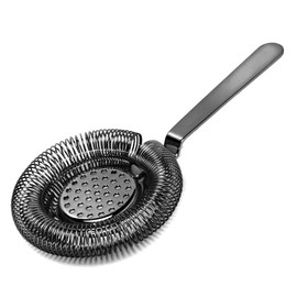 Cocktail Stainless Steel Colander for Mixing Glass and Shaker Gun Black Metal (4 Colours Available)