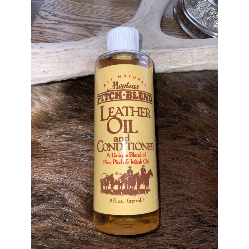 Montana Pitch Blend Leather Oil & Conditioner, 8 oz Bottle,