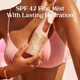 Kopari Beauty Sunglaze Sheer Body Mist Sunscreen SPF 42 – Lightweight, Hydrating UV Protection Spray