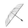 Clear Automatic Foldable Umbrella 8 Ribs 3 Folding Black Edging