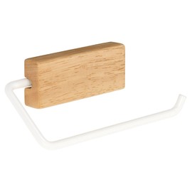 Bon Furniture Towel Hanger, Toilet, Washroom, Wooden, Face Towel Rack, Towel Rack, Wall Mounted, Towel Bar, Natural x White