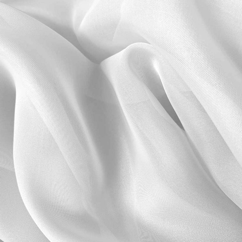 Set of 2 Luxton White Sheer Curtains, Rod Pocket Voile