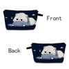 MoCaliduccious Funny Cartoon Cat Makeup Bag for Women Travel Cosmetic