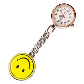 Nurse Watch, Cute, Smile, Luminous, Clip-On, Dial, Perfect for Nursery, Nursing Caregivers, Unisex, yellow