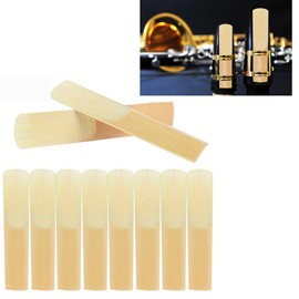 YiyuanHe 10Pcs Alto Saxophone Reeds, Traditional Thin and Compact Design, Medium Strength Bamboo Reeds for Alto Saxophone