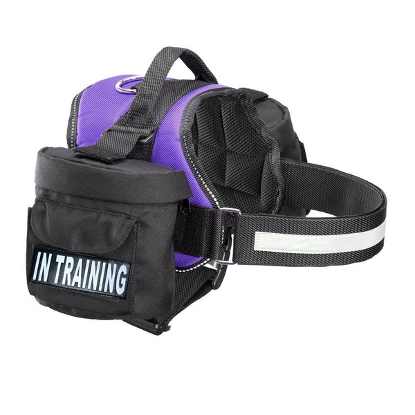 in Training Service Dog Harness with Removable Saddle Bag Backpack