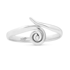 Koral Jewelry Sterling Silver Adjustable Spiral Midi Knuckle/Toe Ring