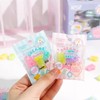 Refoiner Eraser, Elementary School Students, 5 Mini Erasers, Translucent Jelly,