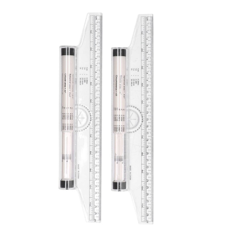 Measuring Rolling Ruler, 5 Pieces 6 Inch 12 Inch Clear