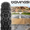 WEIYINGSI 3.50-10 Scooter Tire, 3.50-10 Off-Road Tubeless Tire for Front/Rear
