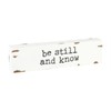 'Be Still and Know' Mini Distressed Wooden Shelf Sitter