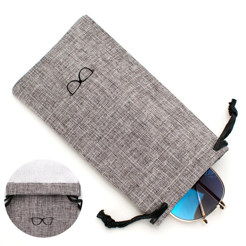 Vemiss Hard Shell Eyeglasses Cases, Linen Fabrics Protector Sunglasses Case,
