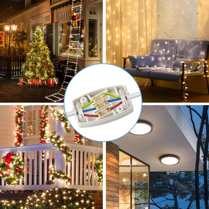 1 Pcs 3 Terminal Electrical Junction Box 13A 250V Flex