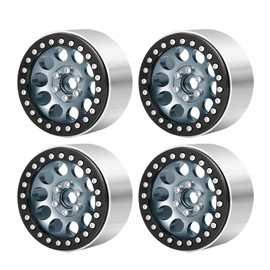Runup 2.2 Beadlock Rims Extended Metal Wheel Hub for 1/10 Axial Wraith 90048 RR10 SCX10 TRX4 TRX6 Upgrade Parts (Titanium)