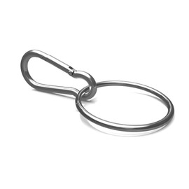 Heavy duty Corrision resistant 316 Stainless Steel Welded Ring, 60mm x 4mm, Multipurpose Marine Grade, for Macrame, Camping Belt s,Dog Leashes, key rings. jailers Ring. with Galvanized Steel Clip