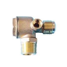 Air Compressor Check Valve Female Threaded Check Valve 3-Port Tube Connector Tool 1/2"*1/2"*1/8"