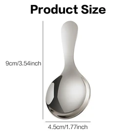 3 Pcs Stainless Steel Short Handle Spoons,Round Spoon,Mini Short Handle Spoon, Condiment Tea Coffee Scoop Tea Coffee Scoop Sugar Spice Spoon for Kitchen,Small Scoop,Round Head Coffee Bean Spoon