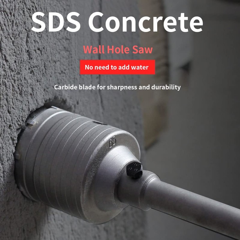Concrete drill bit 68mm with SDS bit and 110mm adapter,