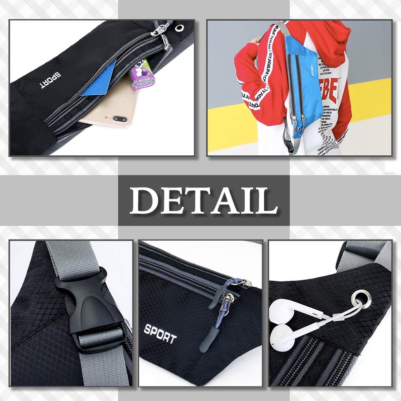 CHROME CRANE RB026 Sports Waist Pouch Bag Storage Earphone Jack