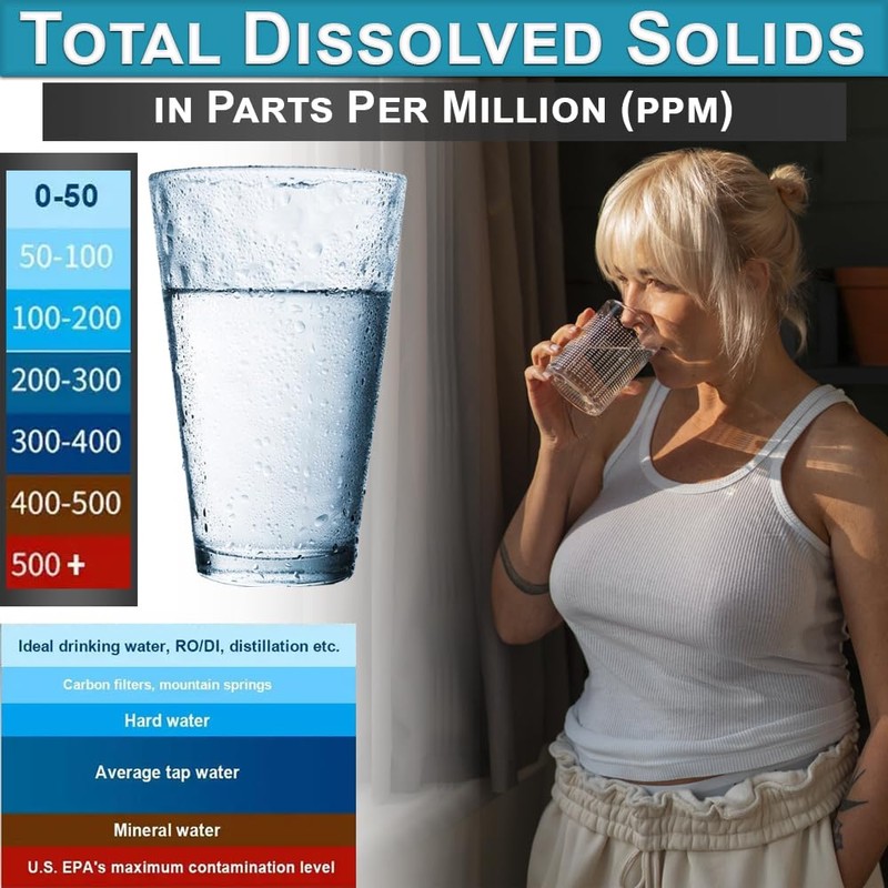 TDS Meter Digital Water Tester, Water Temperature Thermometer for Legionella