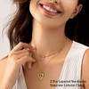 Lydreewam Gold Layered Heart Necklaces for Women, 14k Gold Plated