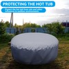 Adnee 85×27.5 Inch Round Hot Tub Full Cover Cap Protector