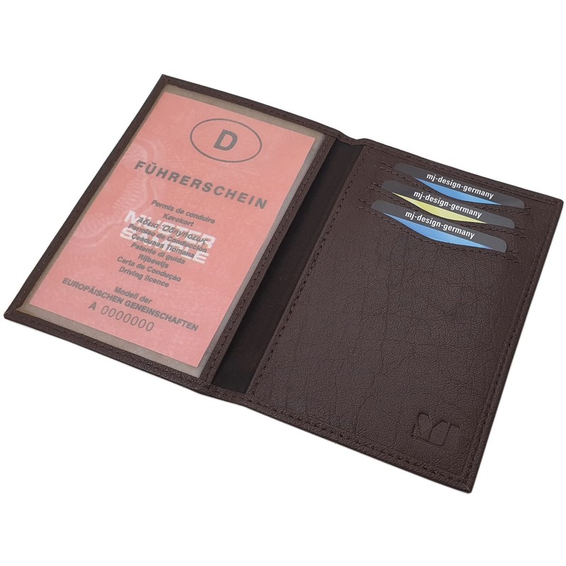 myledershop Buffalo Leather ID Card Holder / Credit Card Wallet