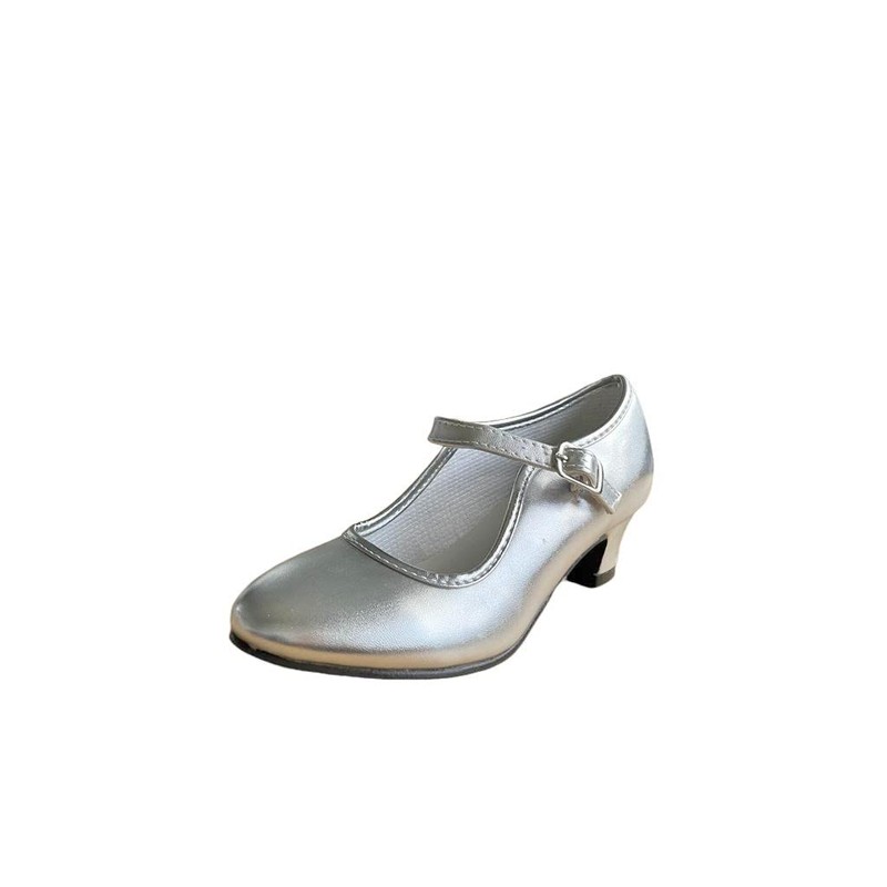 La Senorita Spanish Flamenco Shoes, silver