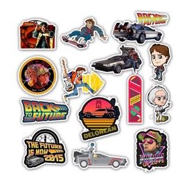 Pack of 50 Back to The Future Stickers Water Bottles Laptop Phone Guitar Skateboard Computer Movie Vinyl Stickers Waterproof Aesthetic Stickers for Teenagers Children Adults