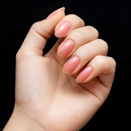 Vishine- Esmalte de uñas en gel Jelly Crystal Pink Nude, color piel, esmalte de uñas en gel Soak Off UV LED, translúcido, lechoso