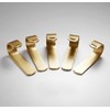 YANROO Gold Brass Hooks, J-Shaped Towel Robe Hook on Wall