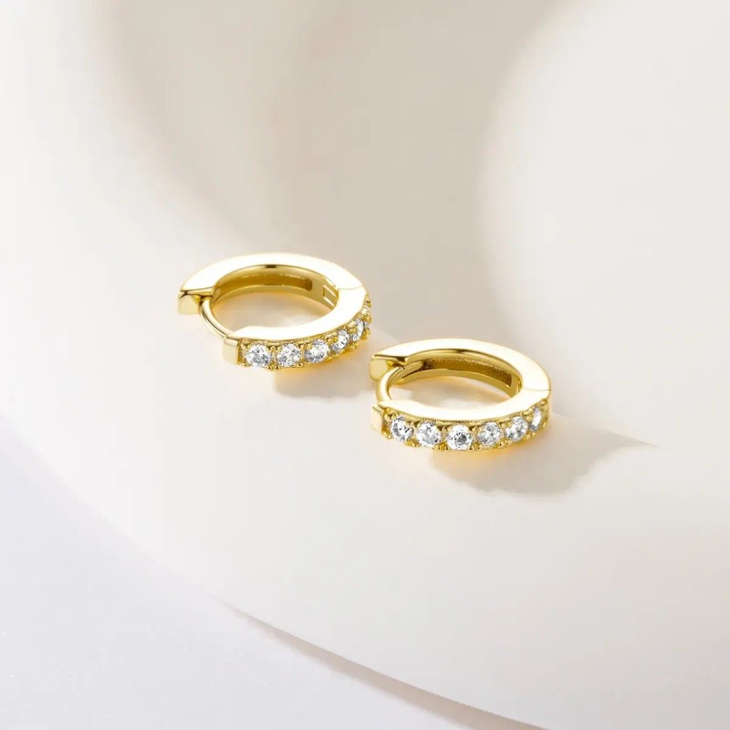 Arracadas Aretes De Oro 14k Cz Regalo Novia Mamá 12