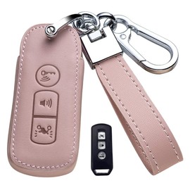 LETINGFAR Key Case for Honda, Smart Key Case, Key Cover, Genuine Leather, Key Holder Designed for Honda 3J, Honda, PCX, 125, 150, SH125, SH300, etc, Pink