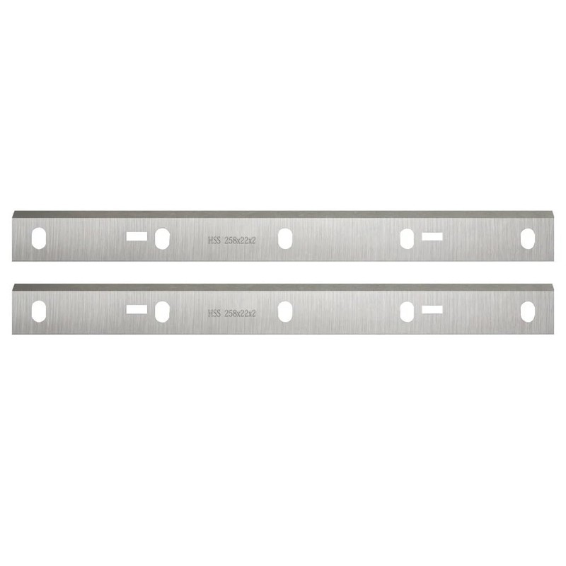 Ninehole 2 pieces HSS planer blades 258 mm, 258 mm