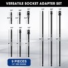 WORKPRO 9-Piece Socket Adapter Extension Set, 1/4, 3/8, 1/2-Inch Drive,