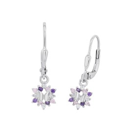 Prinzessin Lillifee Children's Earrings Butterfly 925 Silver Rhodium Plated Zirconia Multicoloured Girls '566766