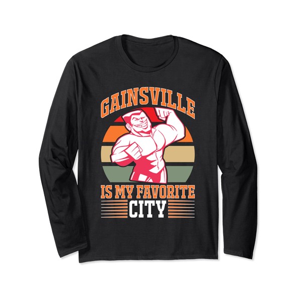 Bodybuilding: Gainsville ist meine Lieblingsstadt Langarmshirt