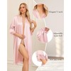 Sopesil Women's Satin Bathrobe Unisex Dressing Gown Silk Lightweight Kimono