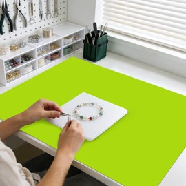 Extra Large Silicone Mat for Kitchen Counter, 31.5x23.6 Silicone Placemats for Kids Non-Stick Table Mat for Dough and Pastry Heat Resistant Mat Countertop Protector, Green