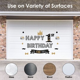 Big Dot of Happiness 1st Birthday Little Mr. Onederful - Peel and Stick Boy First Birthday Party Decoration - Wall Decals Backdrop