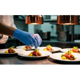 [ショーワグローブ] ニトリル手袋 (パウダーフリー) ニトリルゴム製使いきり手袋 Mサイズ ブルー 100枚入 RZ002