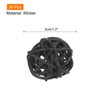 MECCANIXITY 24 Pcs Wicker Rattan Balls 1.2 Inch Rattan Decorative