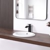 Bathroom Vessel Sink 16'' x 12'' Semi Recessed Bathroom Sink
