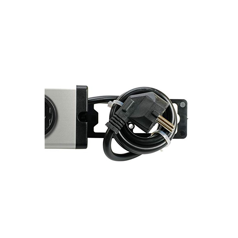EHMANN 0600x00032033 Aluminium Power Strip Universal 3-Way 3 m Cable