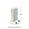 Comfort Zone Electric Oil-Filled Radiant Radiator Space Heater, Never Refill,