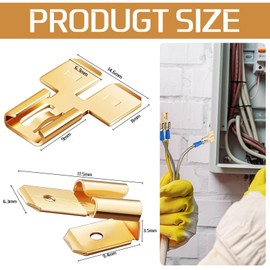 50 PCS Brass Spade Connector Set, Piggyback Connectors, Dual Male to Single Female Double Spade Connector