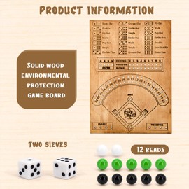 Wooden Baseball Dice Board Game, Interactive Double Baseball Dice Game, Game Dice and Marble Board Board Games for Family Party and Holiday Gatherings