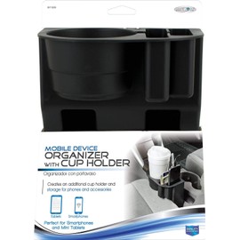 Custom Accessories 91129 Organizador de Dispositivos Móviles con Portavasos, Negro