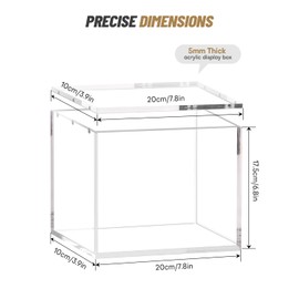 Clear Acrylic Display Box Compatible with Elite Trainer Boxes - 5mm Thick Display Cases for Collectibles with Magnets Lids Stackable Acrylic Cases (7.8x3.9x6.8in)